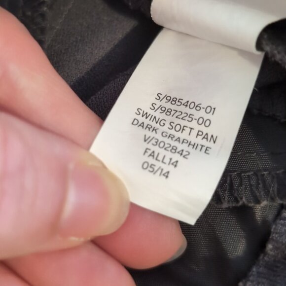 GAP Flowy Ankle Pants Cuffed Pull On Trousers Elastic Waist Graphite Gray - Picture 13 of 13